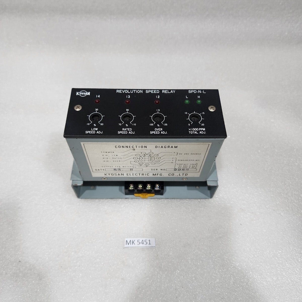 KYOSAN SPD-N-L REVOLUTION SPEED RELAY 24V