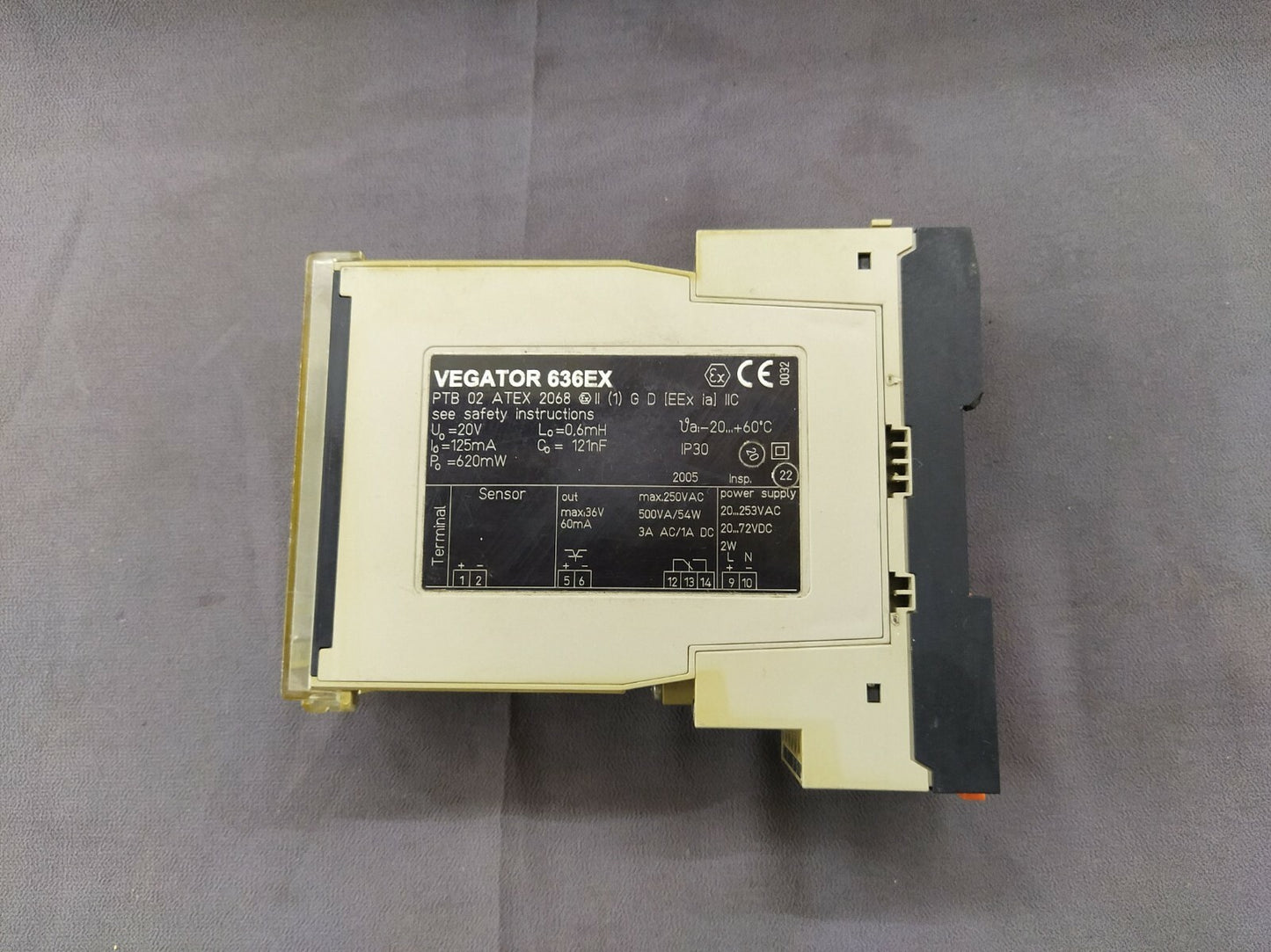 Vegator 636EX Signal Conditioning Instrument 636-EX 20-253 VAC, 20-72 VDC