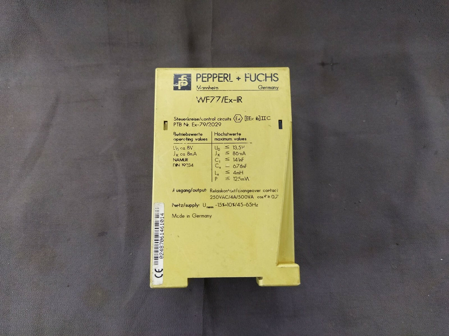 Pepperl + Fuchs WE77/EX-IR Switch Amplifier 00358 115V AC