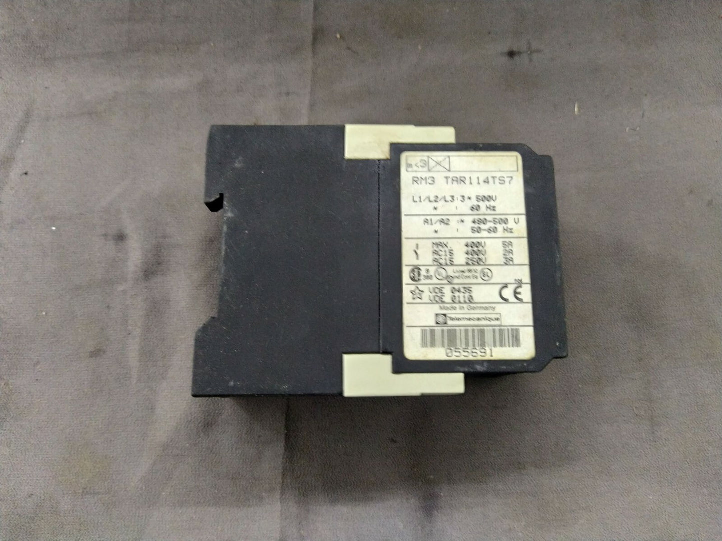 Telemecanique RM3 TAR114TS7 Time Delay Control Relay 055691 480-500V RM3TAR114TS