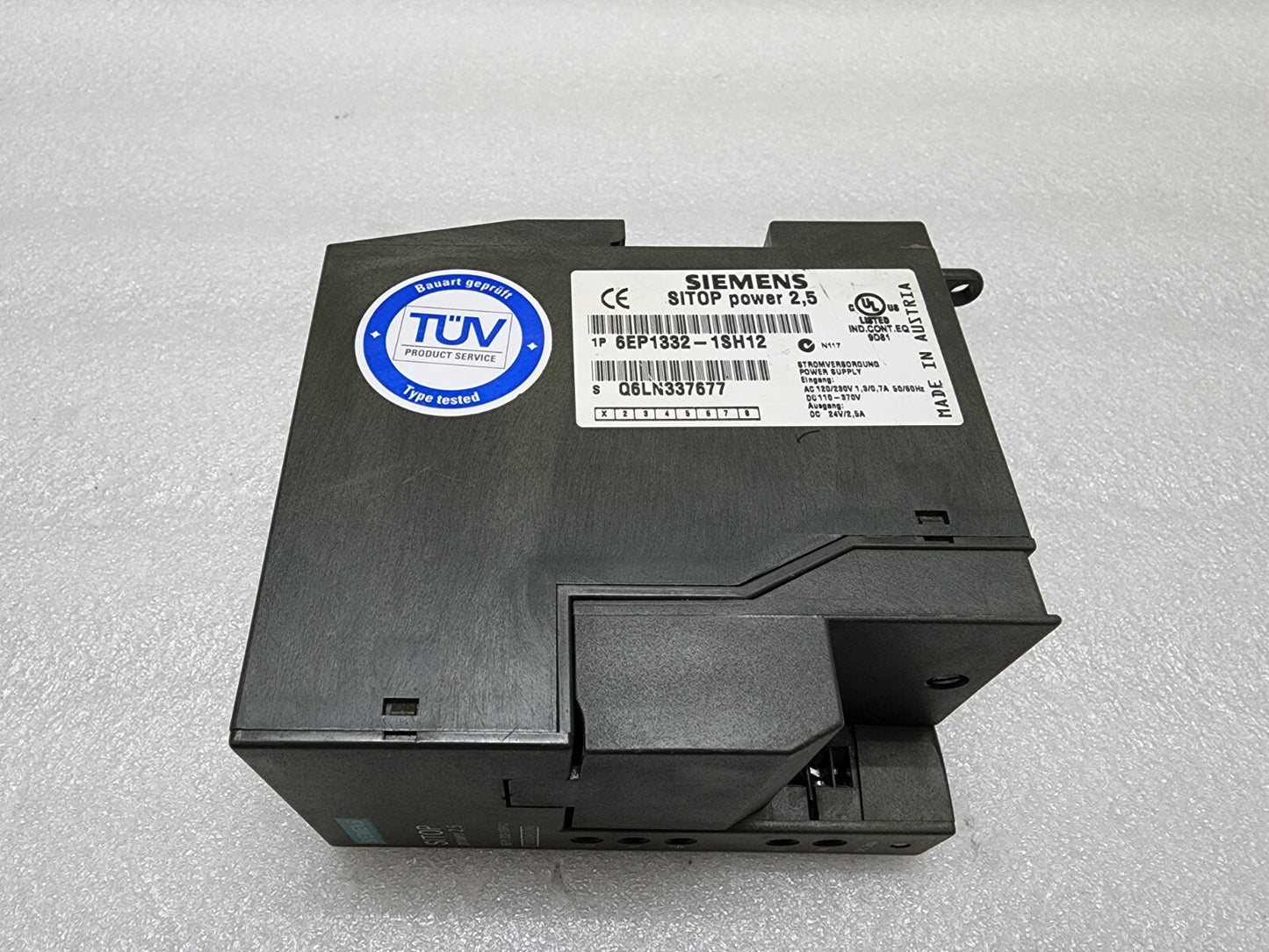 SIEMENS SITOP POWER 2.5 6EP1332-1SH12 POWER SUPPLY 24VDC 2.5A