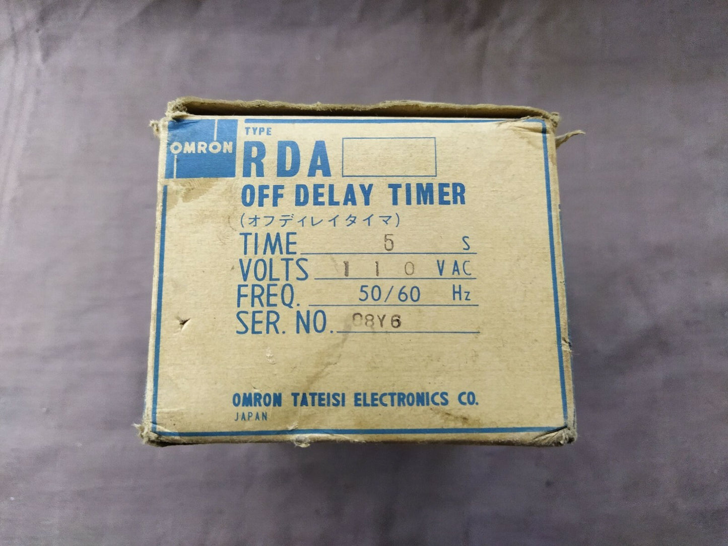 Omron Off Delay Timer Type RDA 110V AC