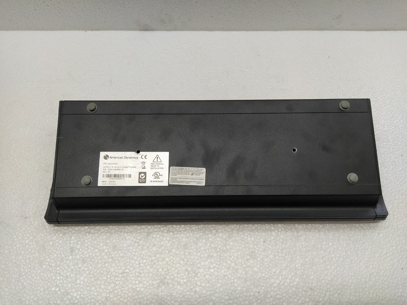 American Dynamics ADCC0200 2-AXIS Joystick Keyboard Control Center