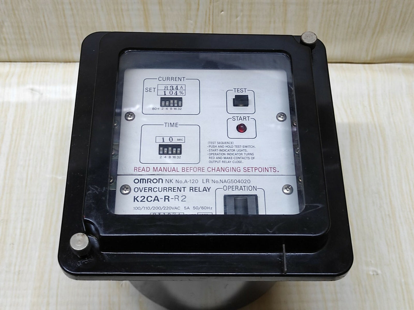 Omron K2CA-R-R2 Overcurrent Relay 100/110/200/220V AC 5A KWCARR2