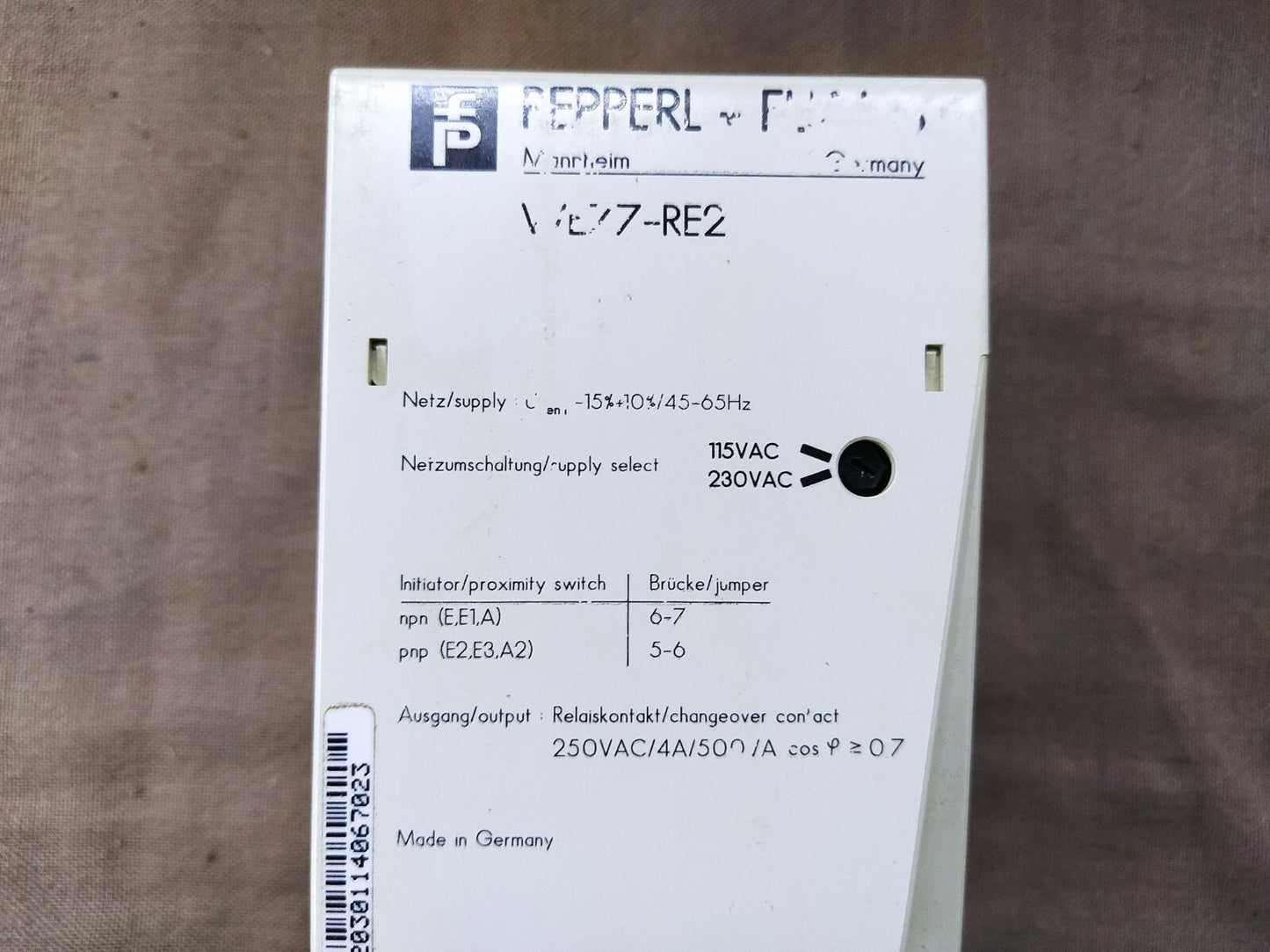 Pepperl + Fuchs WE77-RE2 Switch Amplifier 11924