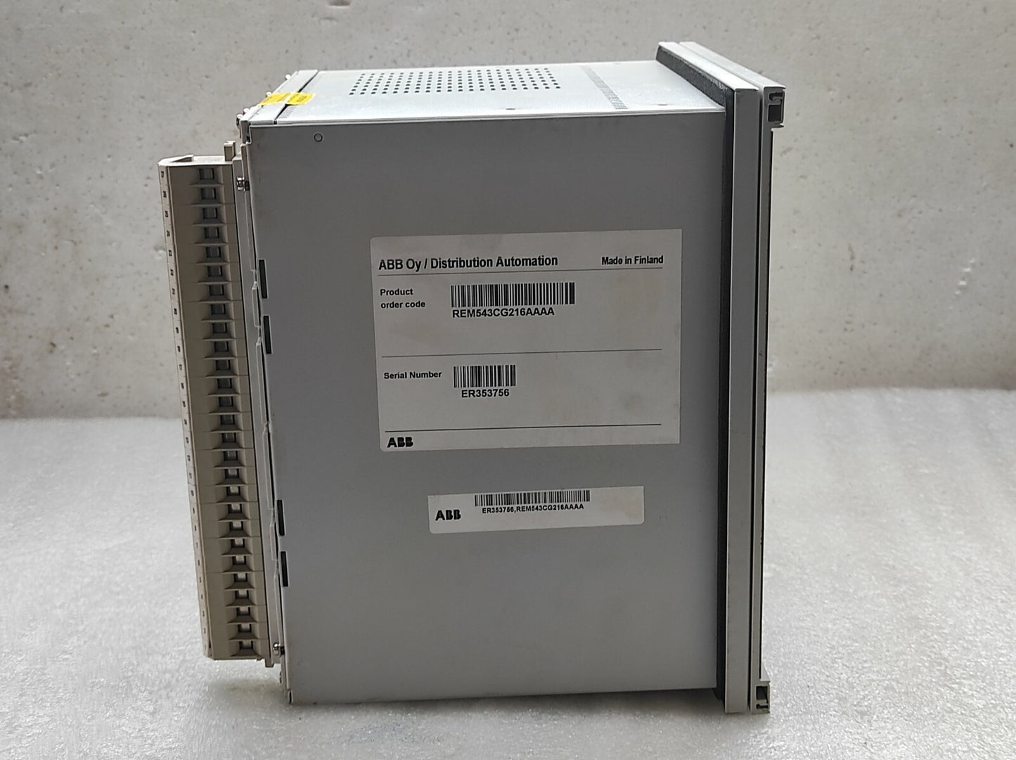 ABB REM543 Machine Protection Terminal REM543CG216AAAA Rev B REM 543