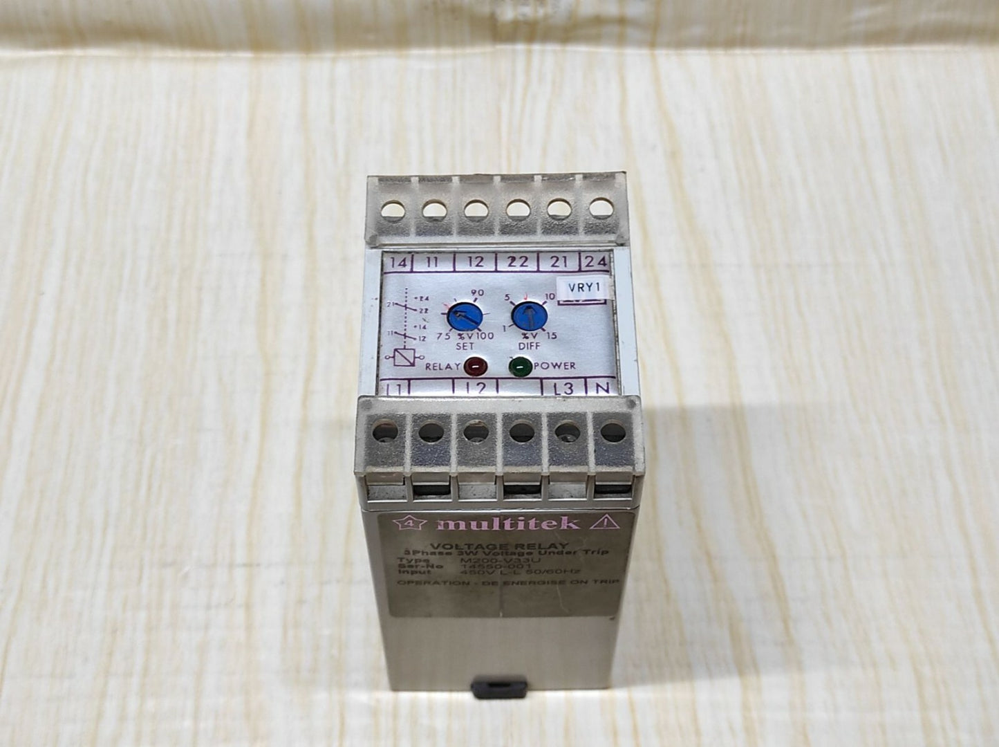 MULTITEK M200-V33U VOLTAGE RELAY 450V M200V33U