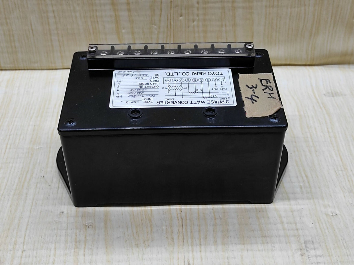 Toyo Keiki ERM-3 3-Phase Watt Converter 80-800 KW ERM3