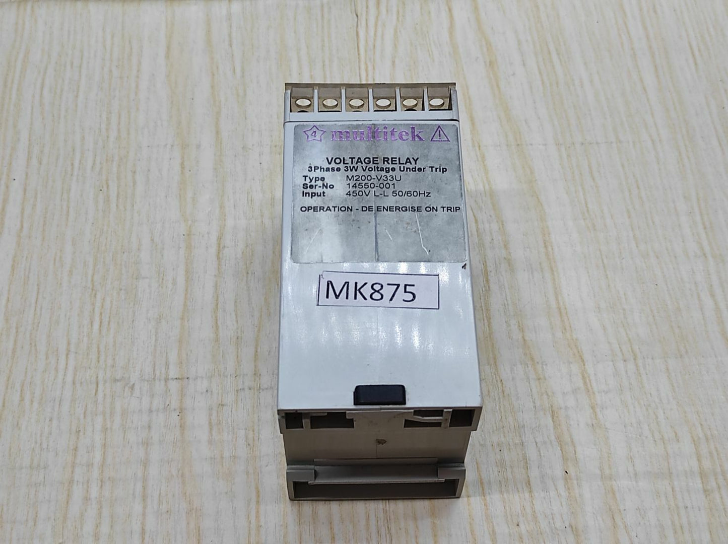 MULTITEK M200-V33U VOLTAGE RELAY 450V M200V33U