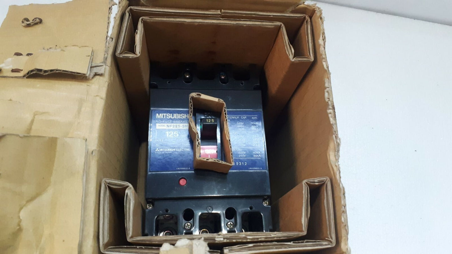 Mitsubishi NF225-SH No Fuse Breaker 125A 3P 660V NF225SH