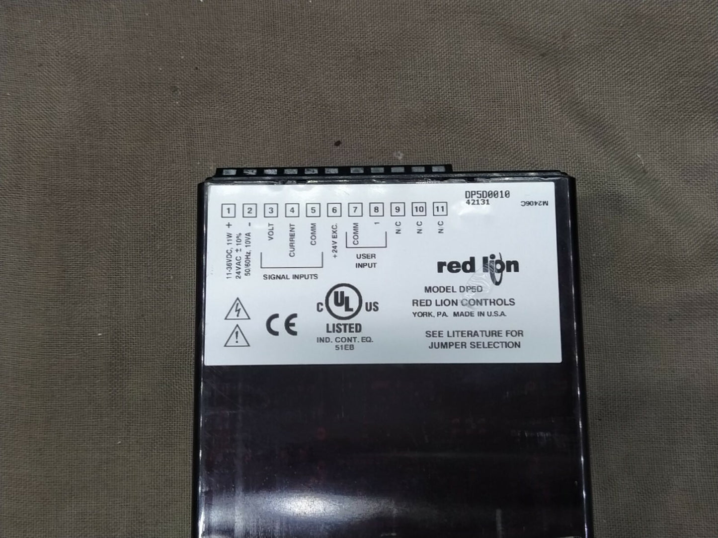 Red Lion DP5D0010 Analog Input Panel Meter DP5D 11-36VDC/24VAC