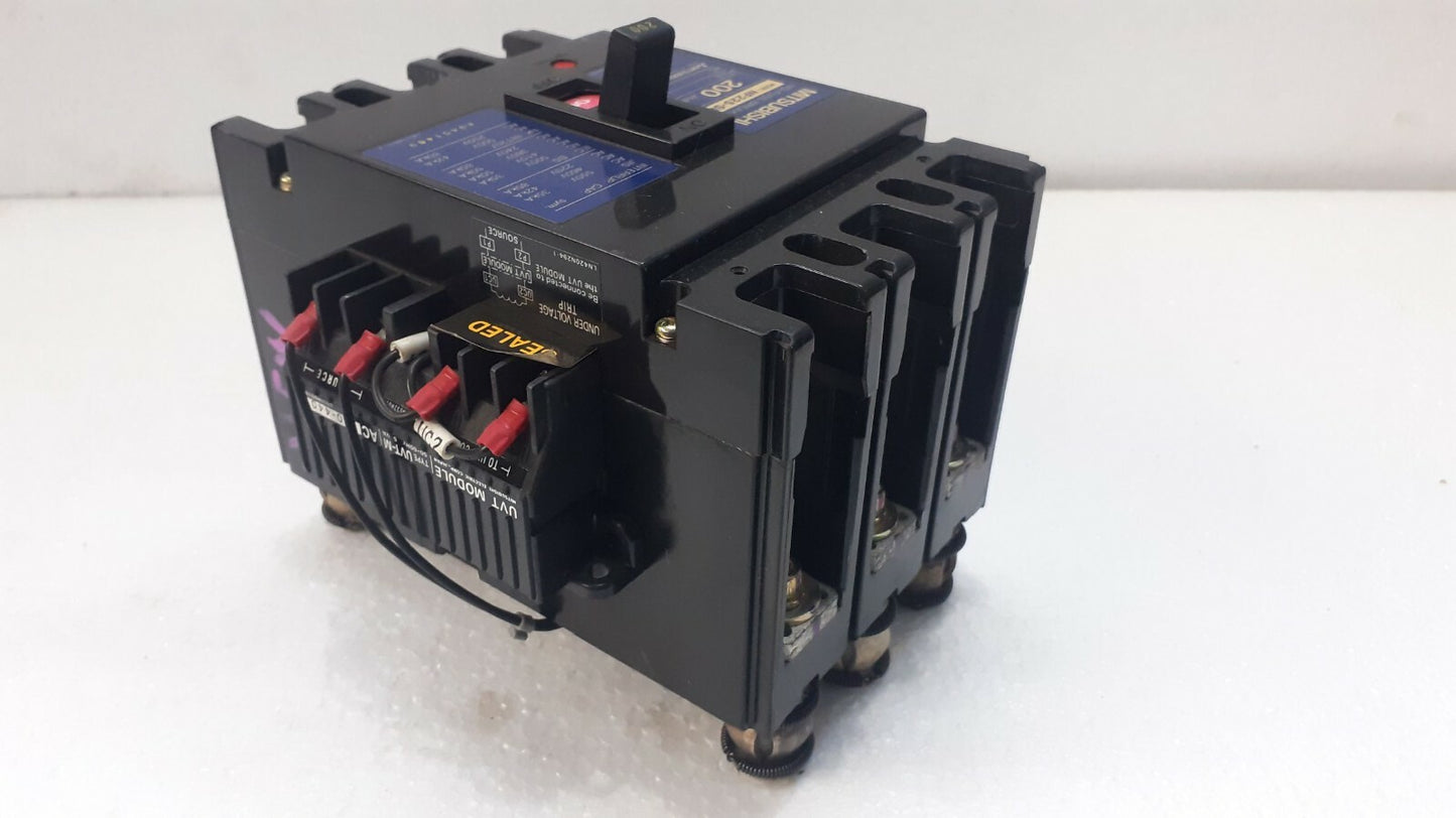 Mitsubishi NF225-SH No Fuse Breaker 200A 3P 660V AC NF225SH