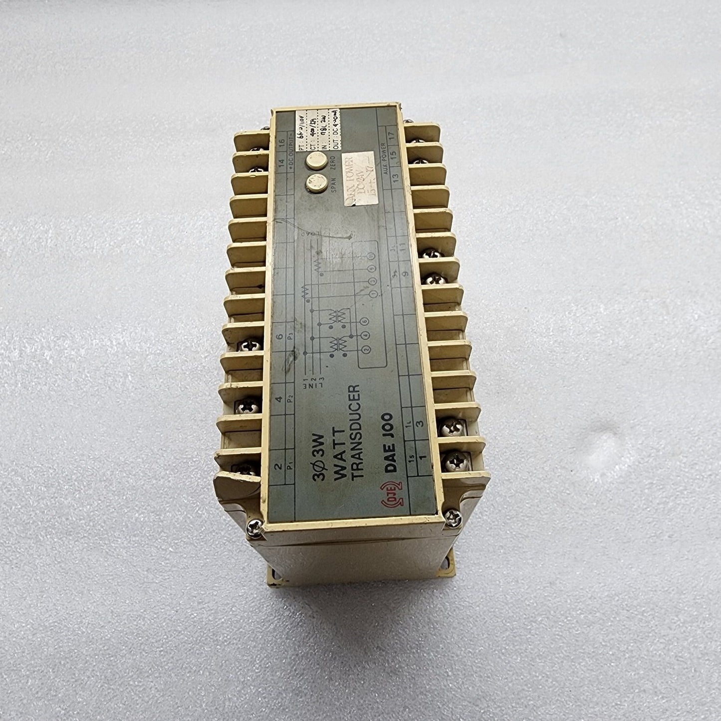 DAE JOO WATT TRANSDUCER 24VDC PT 660/110V CT 400/5A