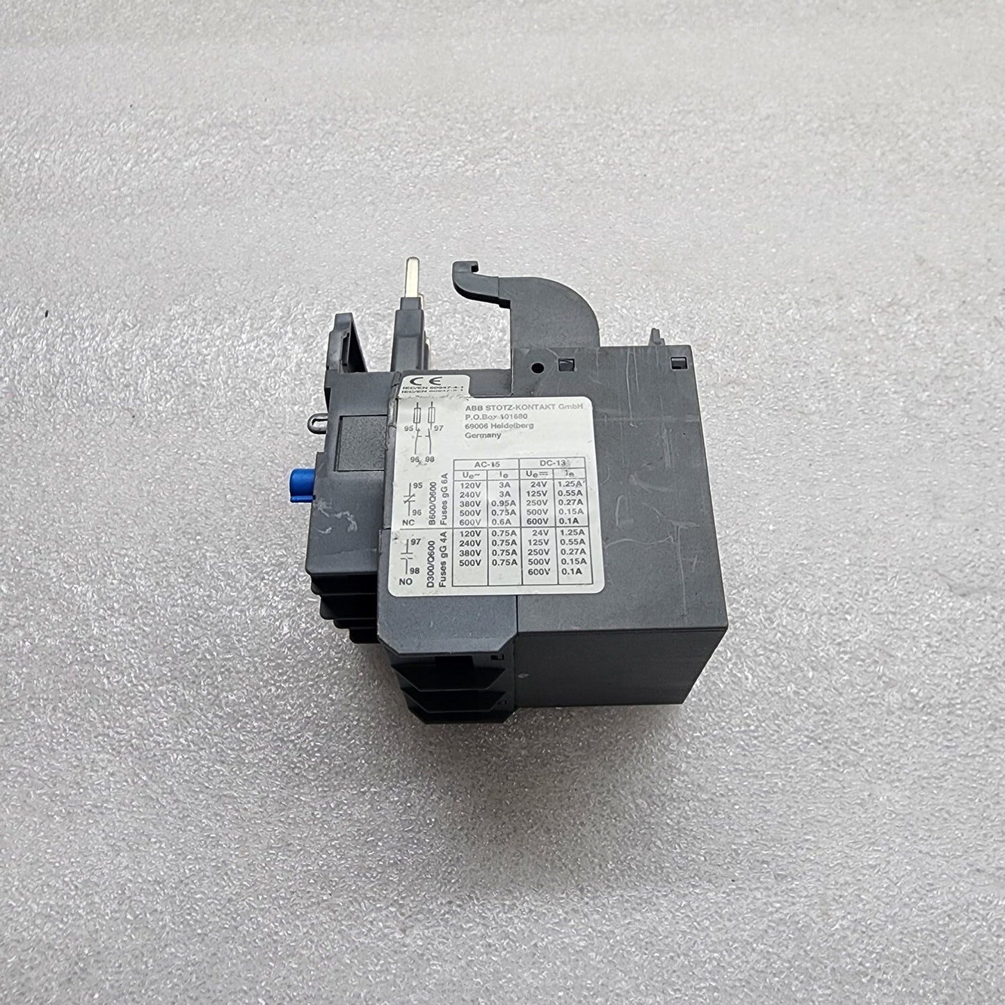 ABB TF42-7.6 OVERLOAD RELAY 1SAZ721201R140 5.7-7.6A