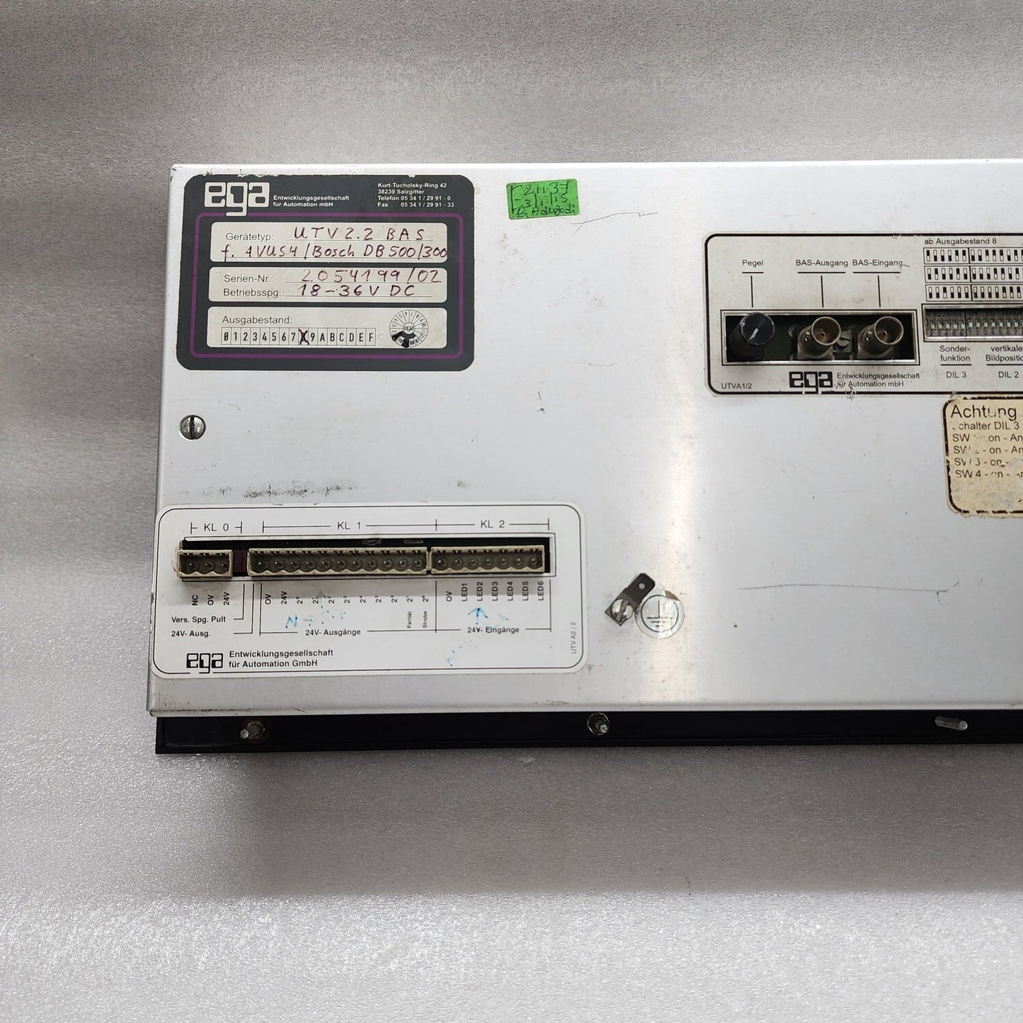 EGA UTV 2.2 BAS CONTROL PANEL BOSCH DB 500/300 18-36VDC