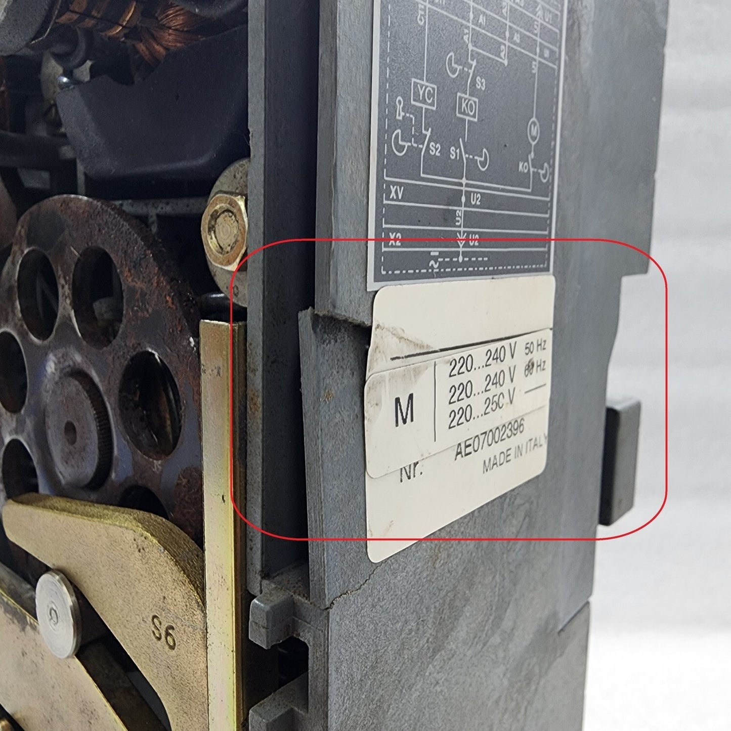 ABB SACE S6S MOTOR OPERATOR 800A AE07002396