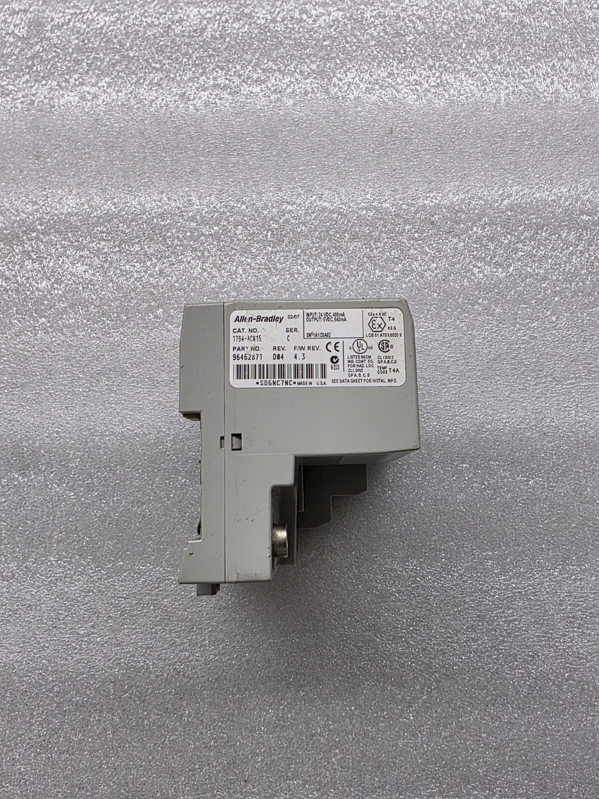 ALLEN BRADLEY 1794-ACN15 FLEX I/O CONTROL NET ADAPTER 96462871