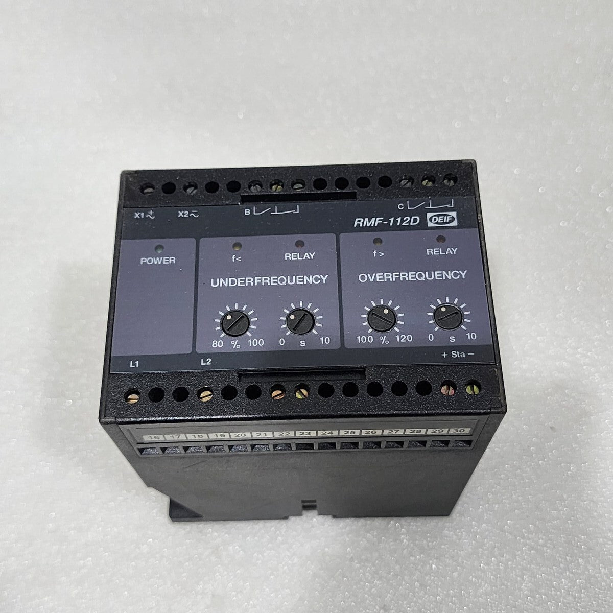 DEIF RMF-112D FREQUENCY RELAY 415VAC 409849.130