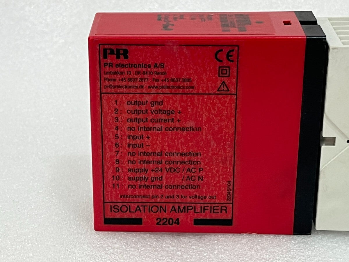PR ELECTRONICS 2204 ISOLATION AMPLIFIER 24VDC 2204B0D