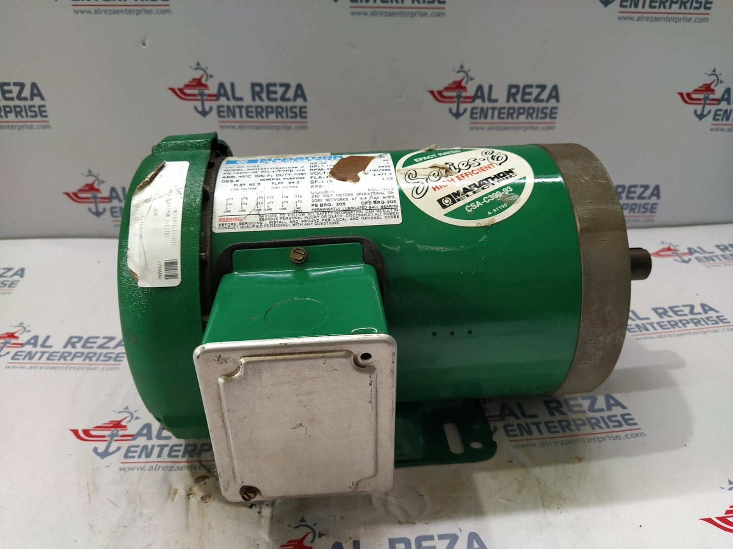 MARATHON ELECTRIC 8VM143TTFR4010AB-P ELECTRIC MOTOR U733 1.5-HP 3500 RPM 230/460