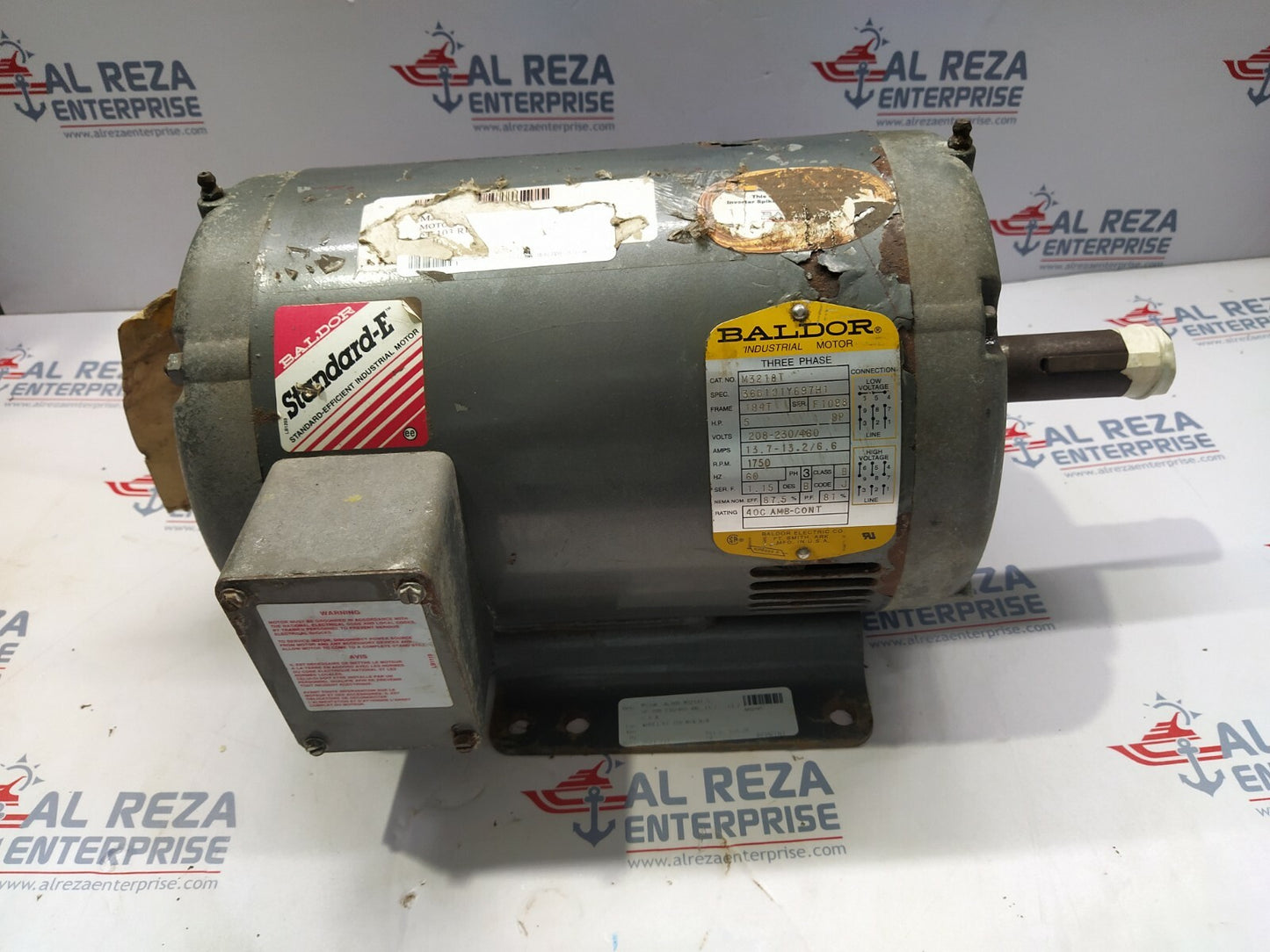 BALDOR 36B101Y697H1 ELECTRIC MOTOR M3218T 5-HP 1750-RPM 208-230/460V
