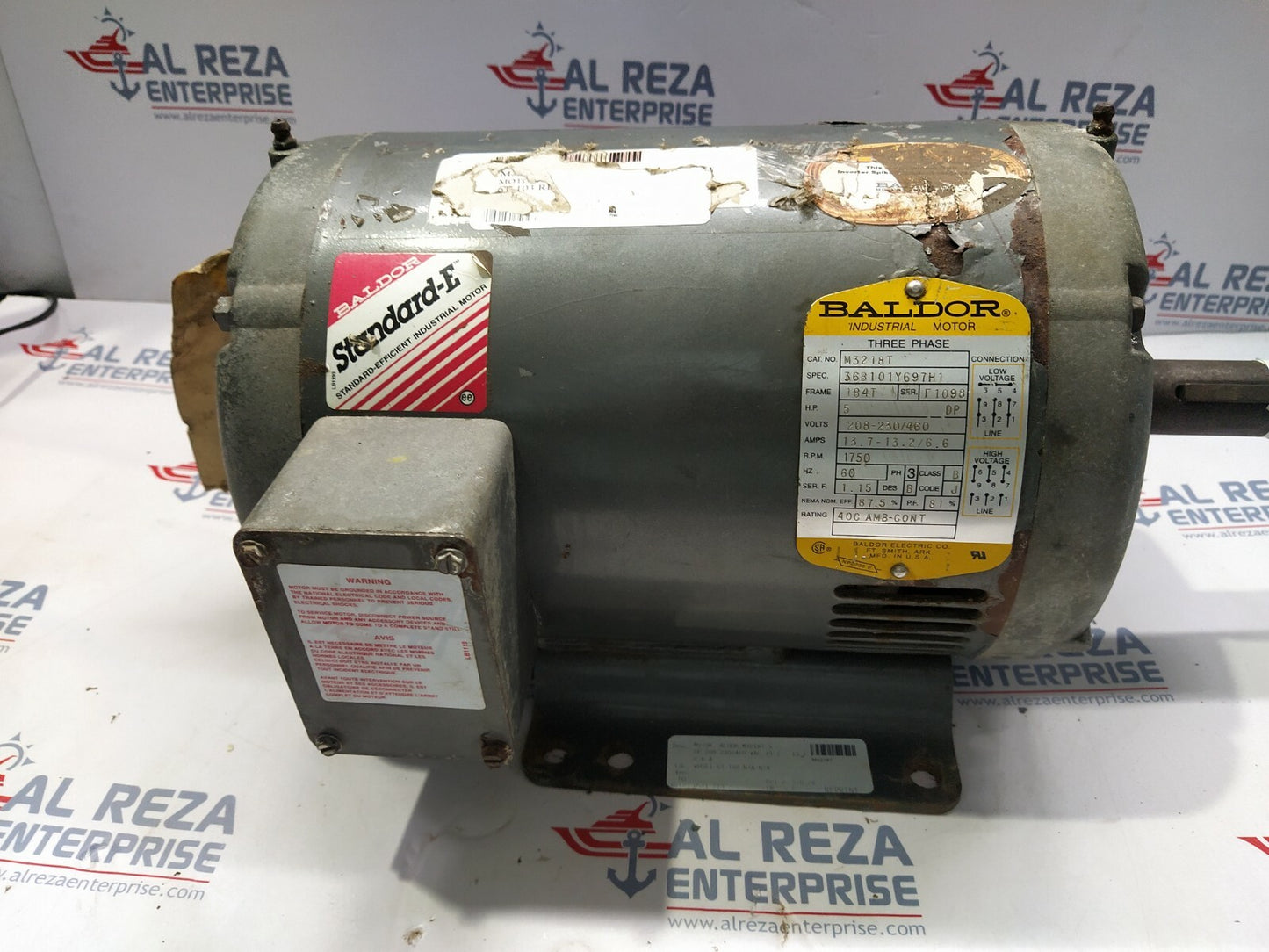 BALDOR 36B101Y697H1 ELECTRIC MOTOR M3218T 5-HP 1750-RPM 208-230/460V