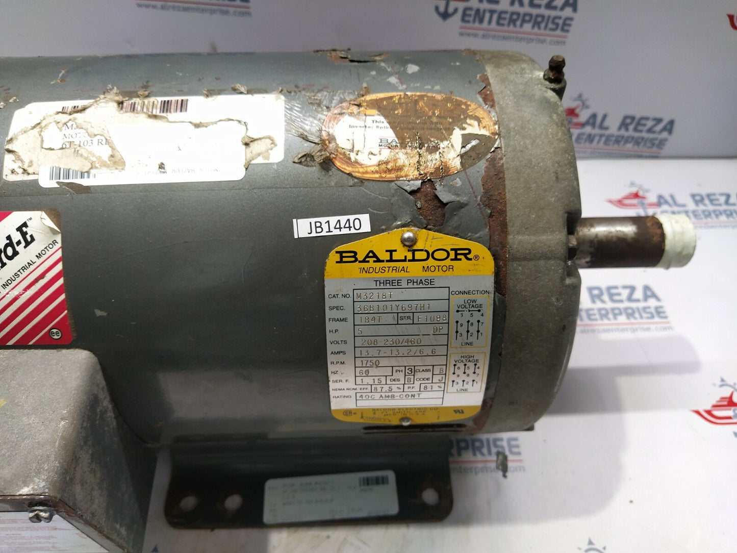 BALDOR 36B101Y697H1 ELECTRIC MOTOR M3218T 5-HP 1750-RPM 208-230/460V
