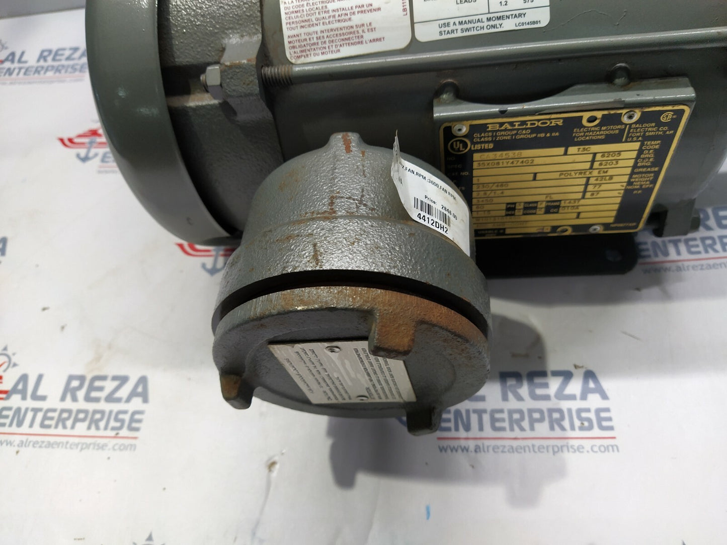 BALDOR CA34538 ELECTRIC MOTOR 35X081Y474G2 1-HP 3452-RPM 230/460V