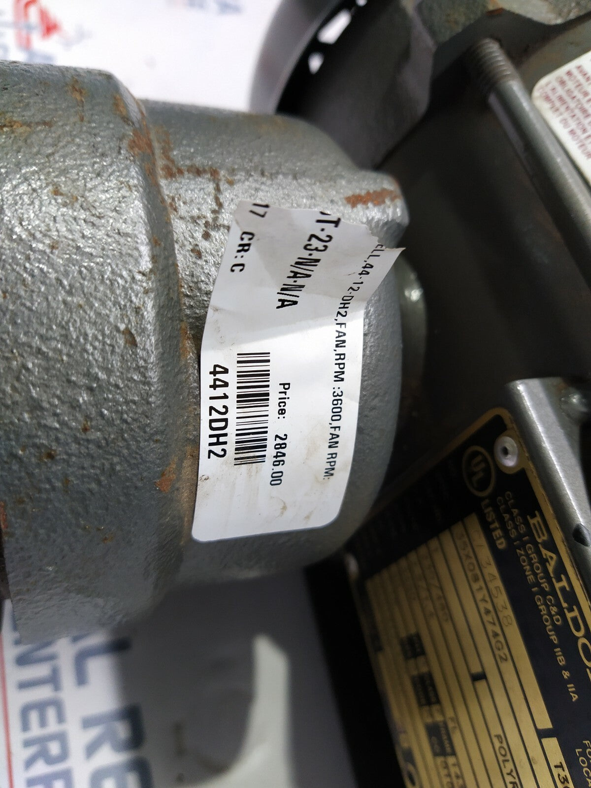 BALDOR CA34538 ELECTRIC MOTOR 35X081Y474G2 1-HP 3452-RPM 230/460V