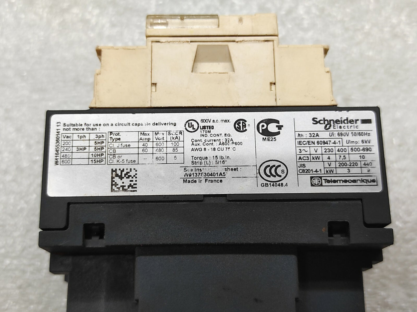 SE LC1D18 COIL 380V LC1D186Q7
