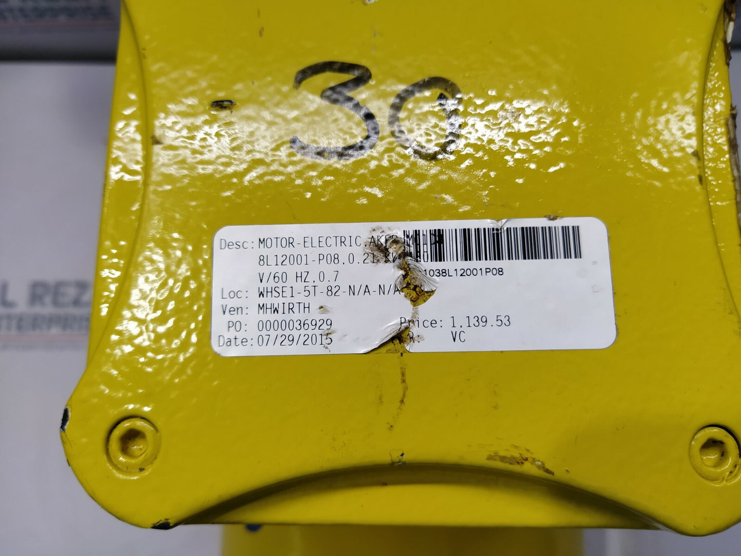 CEMP 8L12001-P08 ELECTRIC MOTOR N1502319001Y15 0.25-HP 846-RPM 277/480V