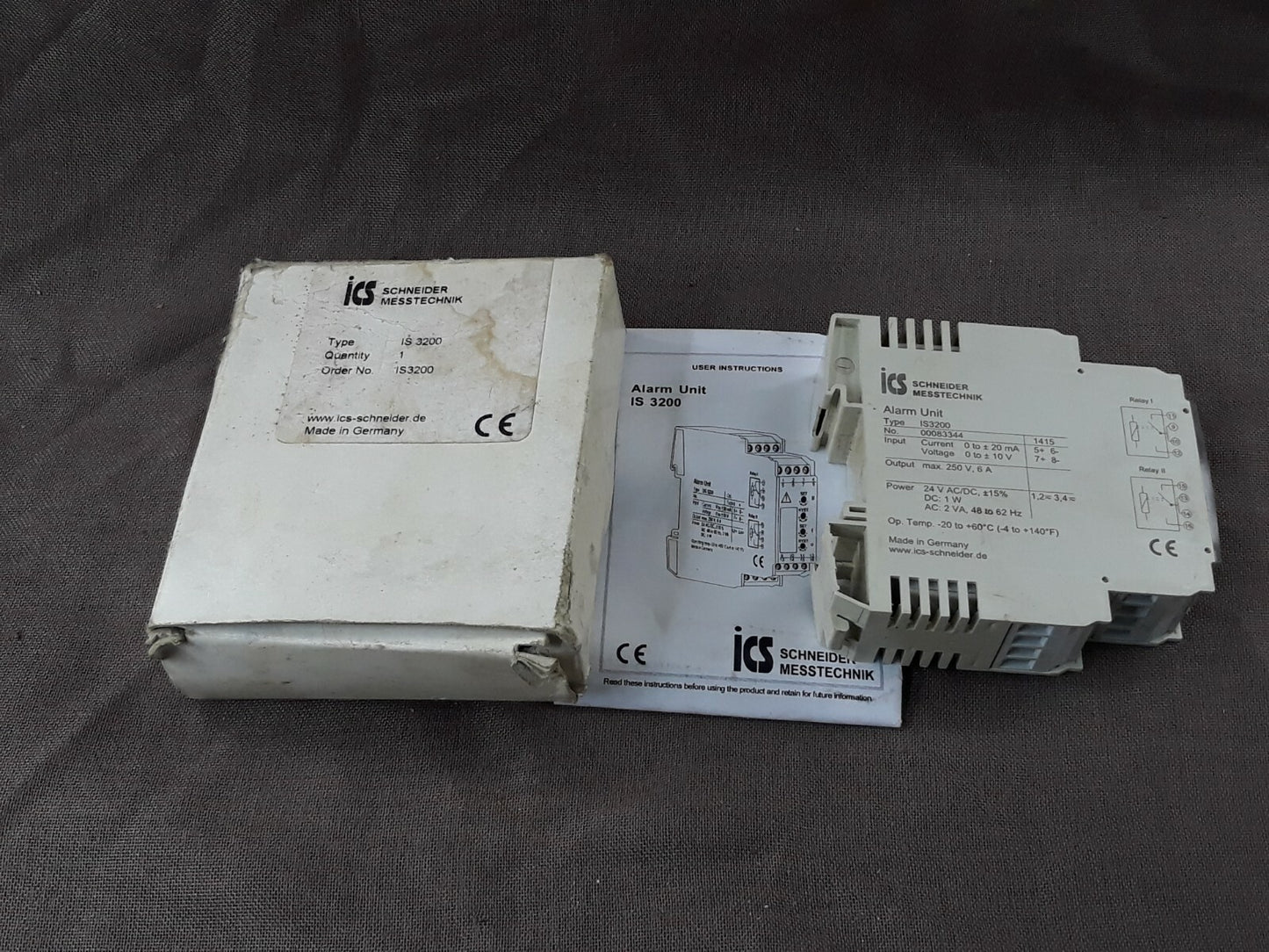 SE IS3200 Alarm Unit ICS Messtechnik 24VAC/DC