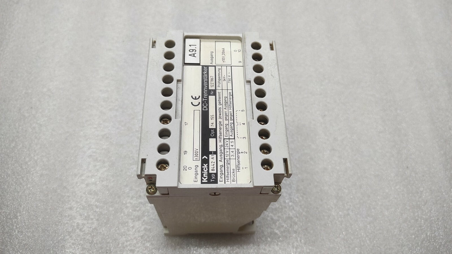 KNICK 8439 A1 DC-ISOLATING AMPLIFIER CRACKED BODY