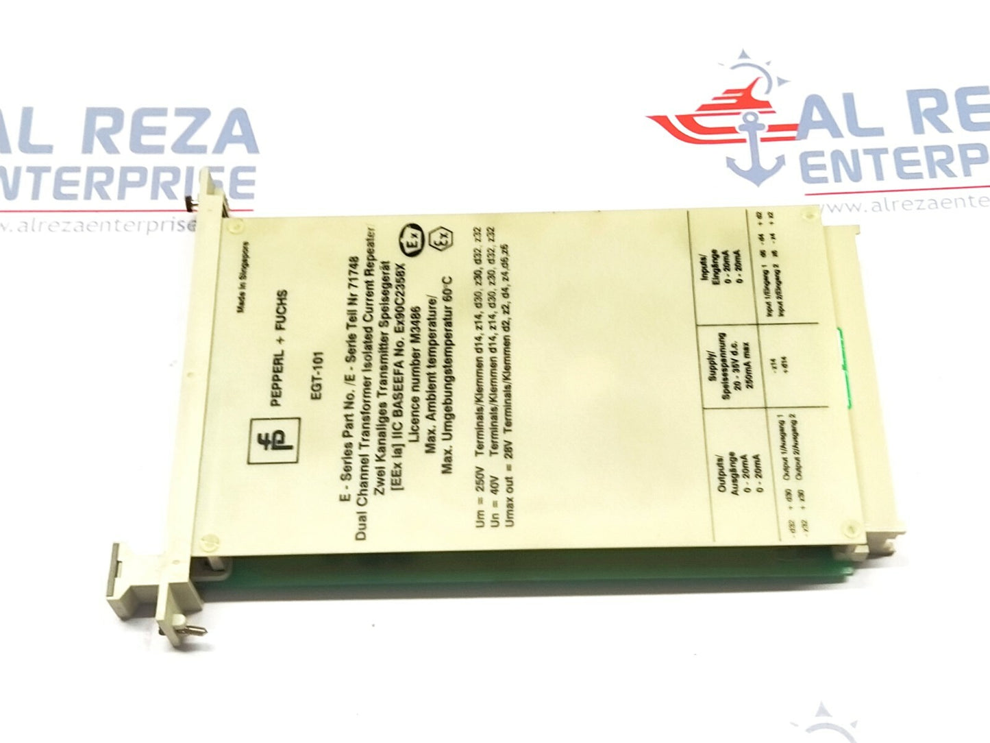 Pepperl + Fuchs EGT-101 Dual Channel Transformer Isolated Current Repeater 71748