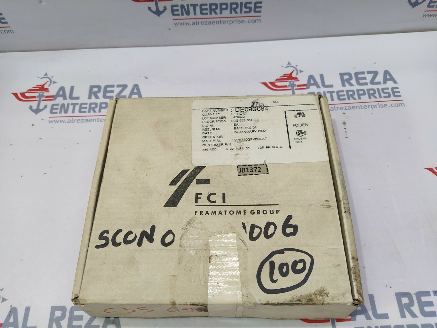 FCI DE09S064 CONN D-SUB RCPT 9POS SLDR CUP LOT OF 100 UNIT