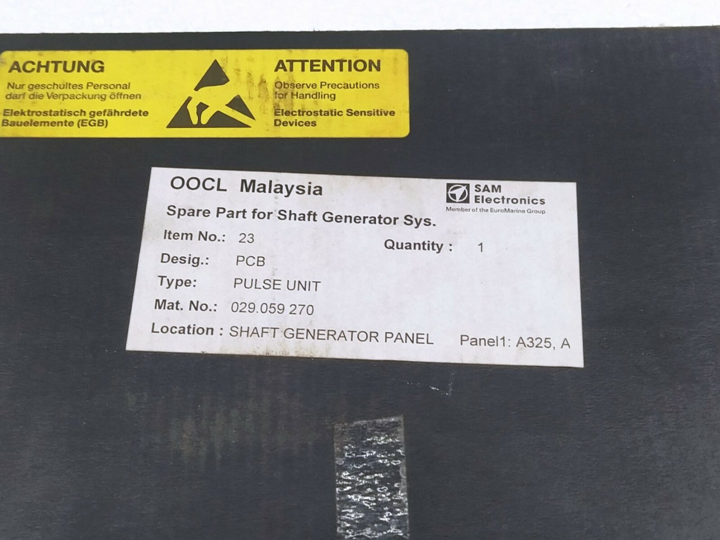 CEGELEC 029.059 270 Pulse Unit 029 059 270 SAM Electronics