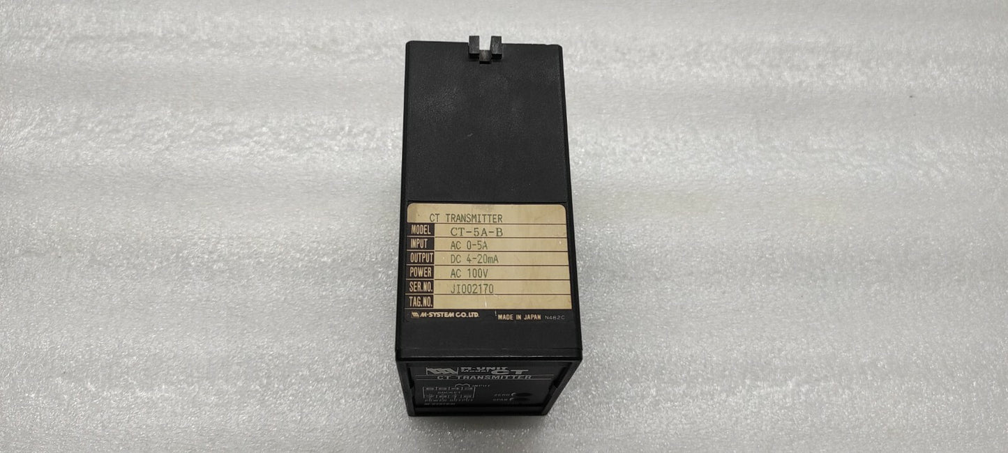 M-SYSTEM CT-5A-B CT TRANSMITTER 100VAC