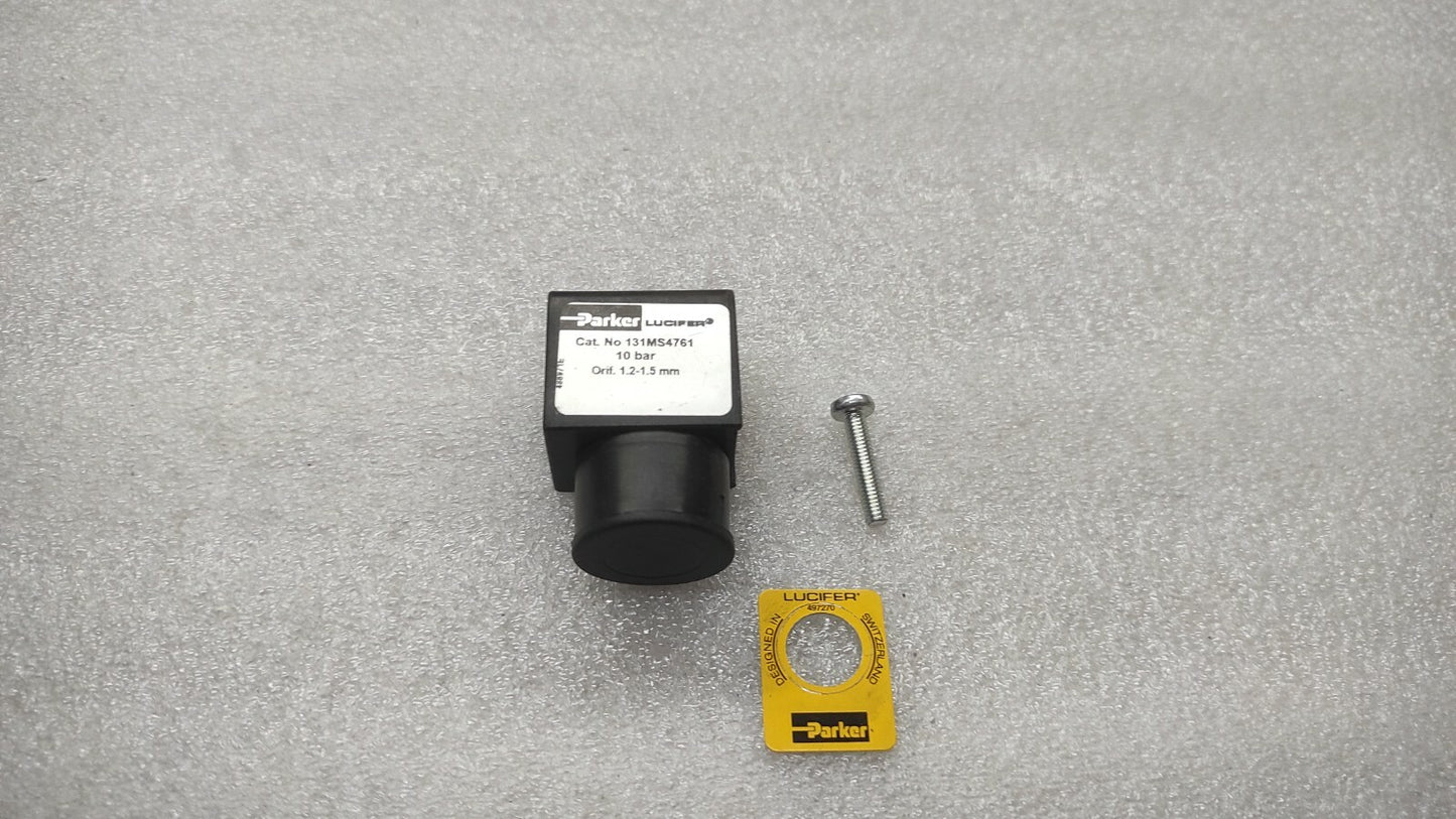 PARKER LUCIFER 131MS4761 COIL 483590S4-F 48V 10BAR 1.2-1.5MM ORIF