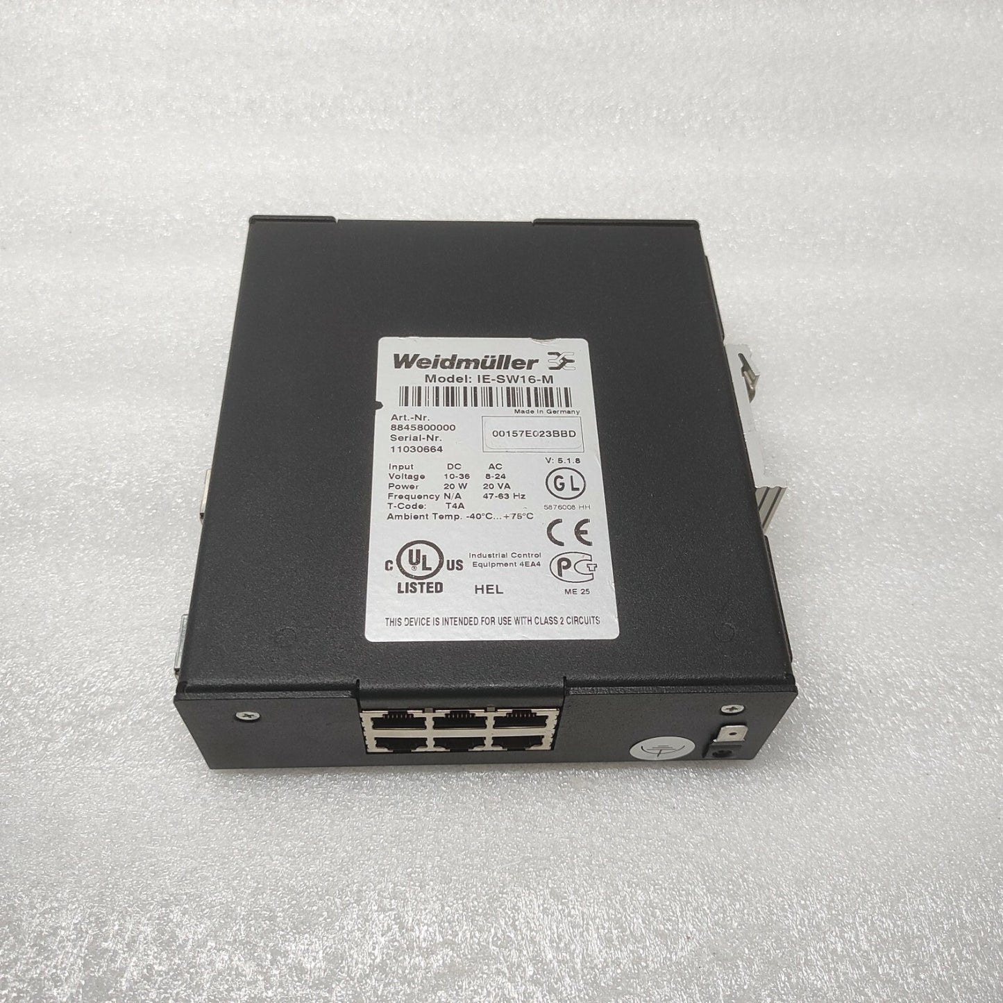 WEIDMULLER IE-SW16-M ETHERNET SWITCH 8845800000