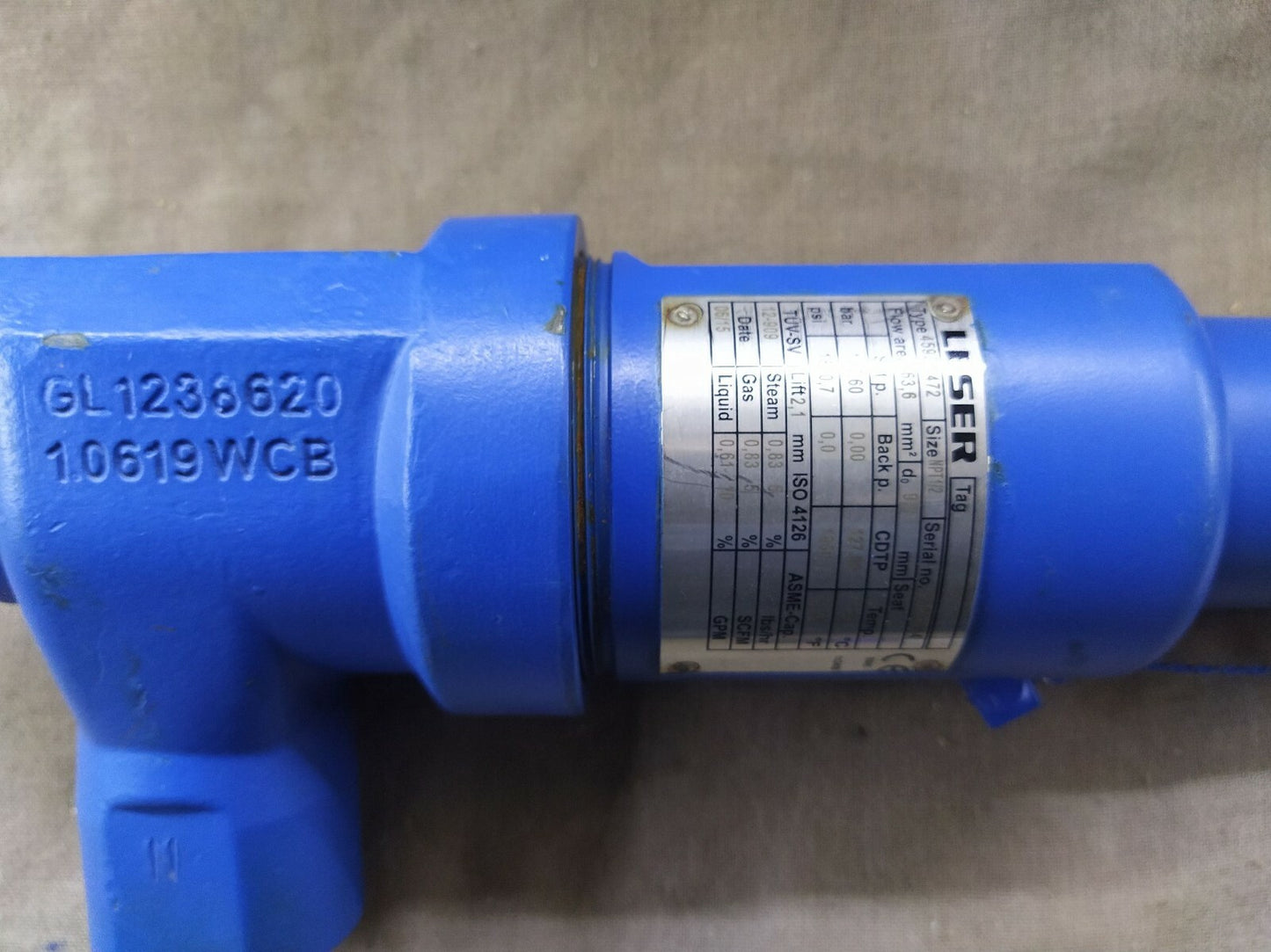 Laser 4592.2472 Threaded Safety Relief Valves Spring Loaded 4592-2472