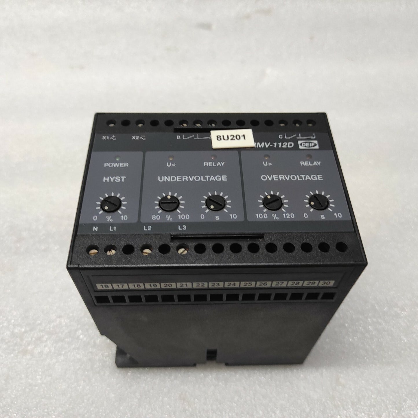 DEIF RMV-112D UNDERVOLTAGE & OVERVOLTAGE RELAY 400002391.70 440V