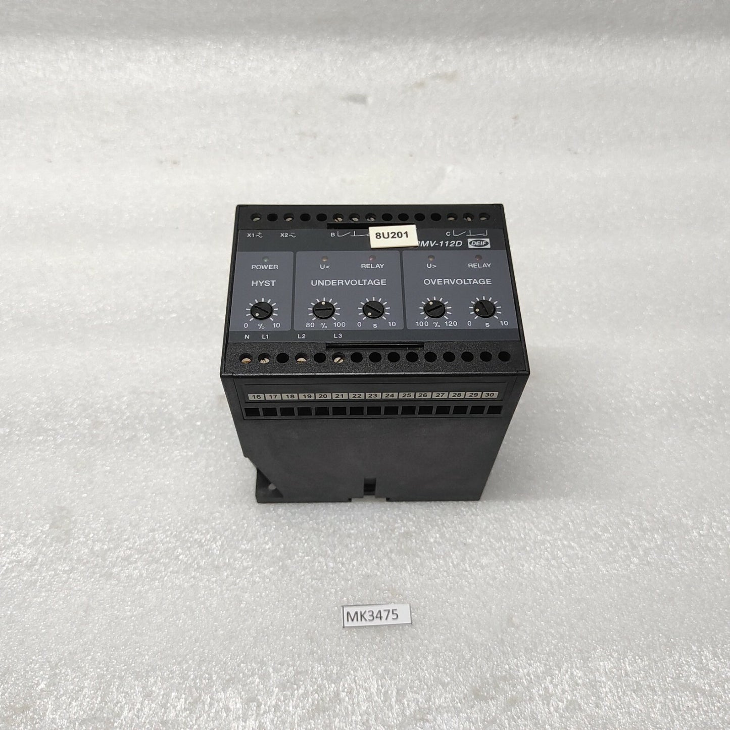 DEIF RMV-112D UNDERVOLTAGE & OVERVOLTAGE RELAY 400002391.70 440V