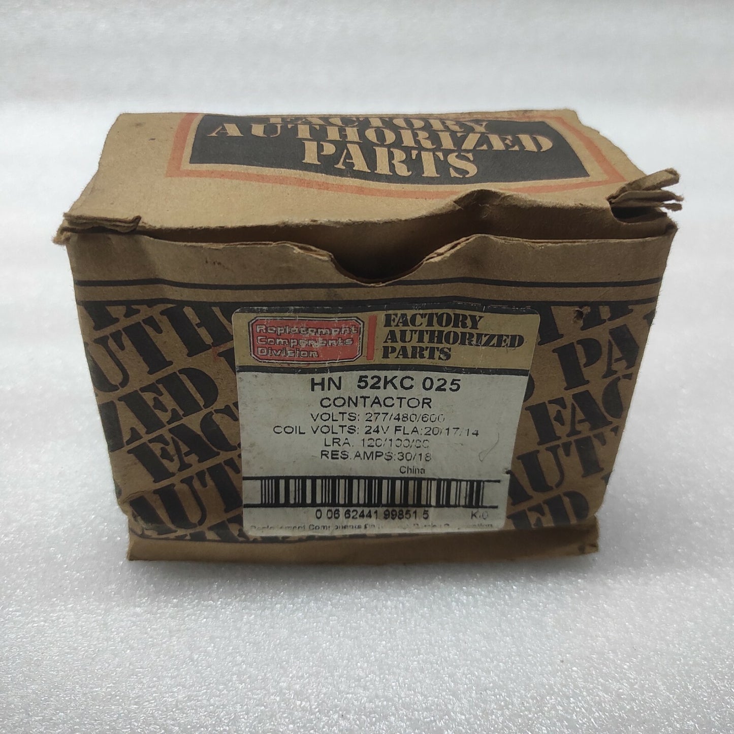 TYCO ELECTRONICS HN52KC025 MAGNETIC CONTACTOR 3100A20Q328 COIL VOLTAGE 24VAC