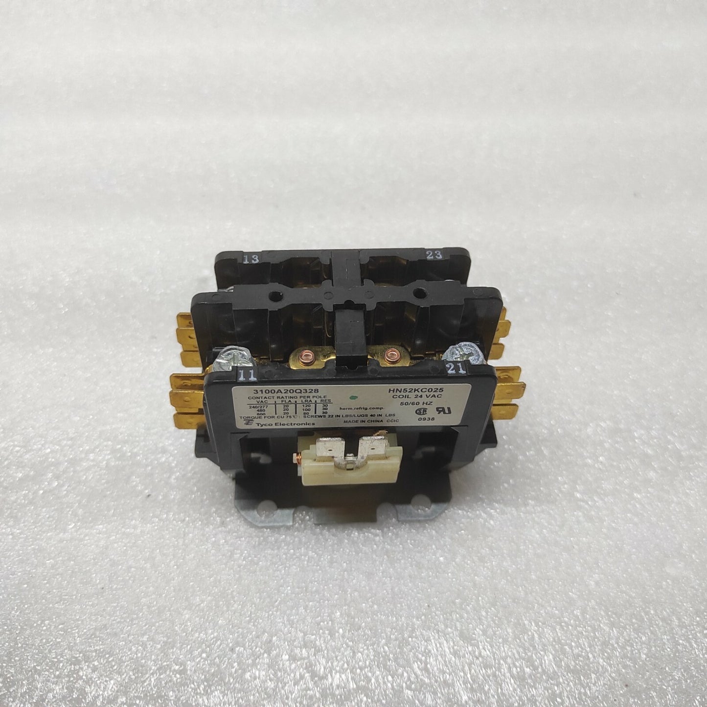 TYCO ELECTRONICS HN52KC025 MAGNETIC CONTACTOR 3100A20Q328 COIL VOLTAGE 24VAC