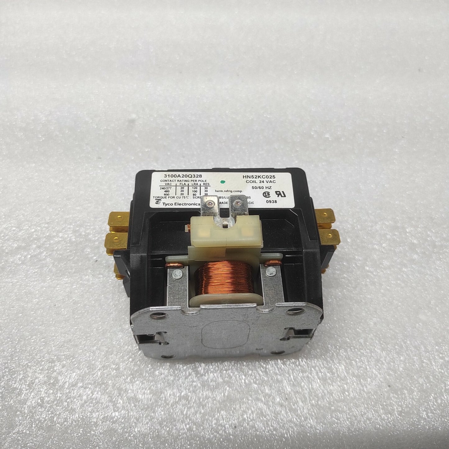 TYCO ELECTRONICS HN52KC025 MAGNETIC CONTACTOR 3100A20Q328 COIL VOLTAGE 24VAC