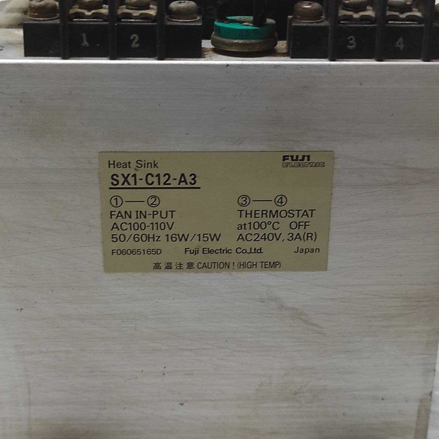 FUJI ELECTRIC SS803H-3Z-D3 SOLID STATE CONTACTOR WITH HEAT SINK SX1-C12-A3
