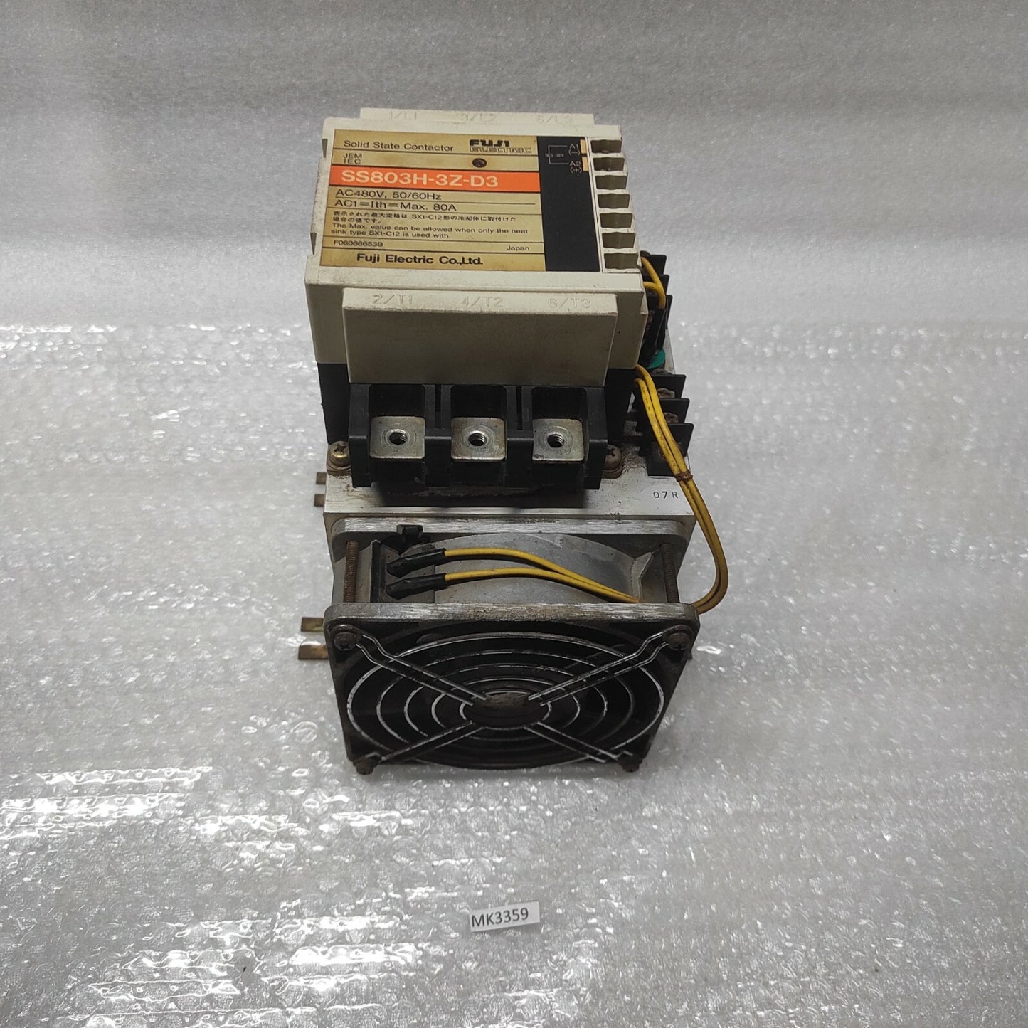 FUJI ELECTRIC SS803H-3Z-D3 SOLID STATE CONTACTOR WITH HEAT SINK SX1-C12-A3