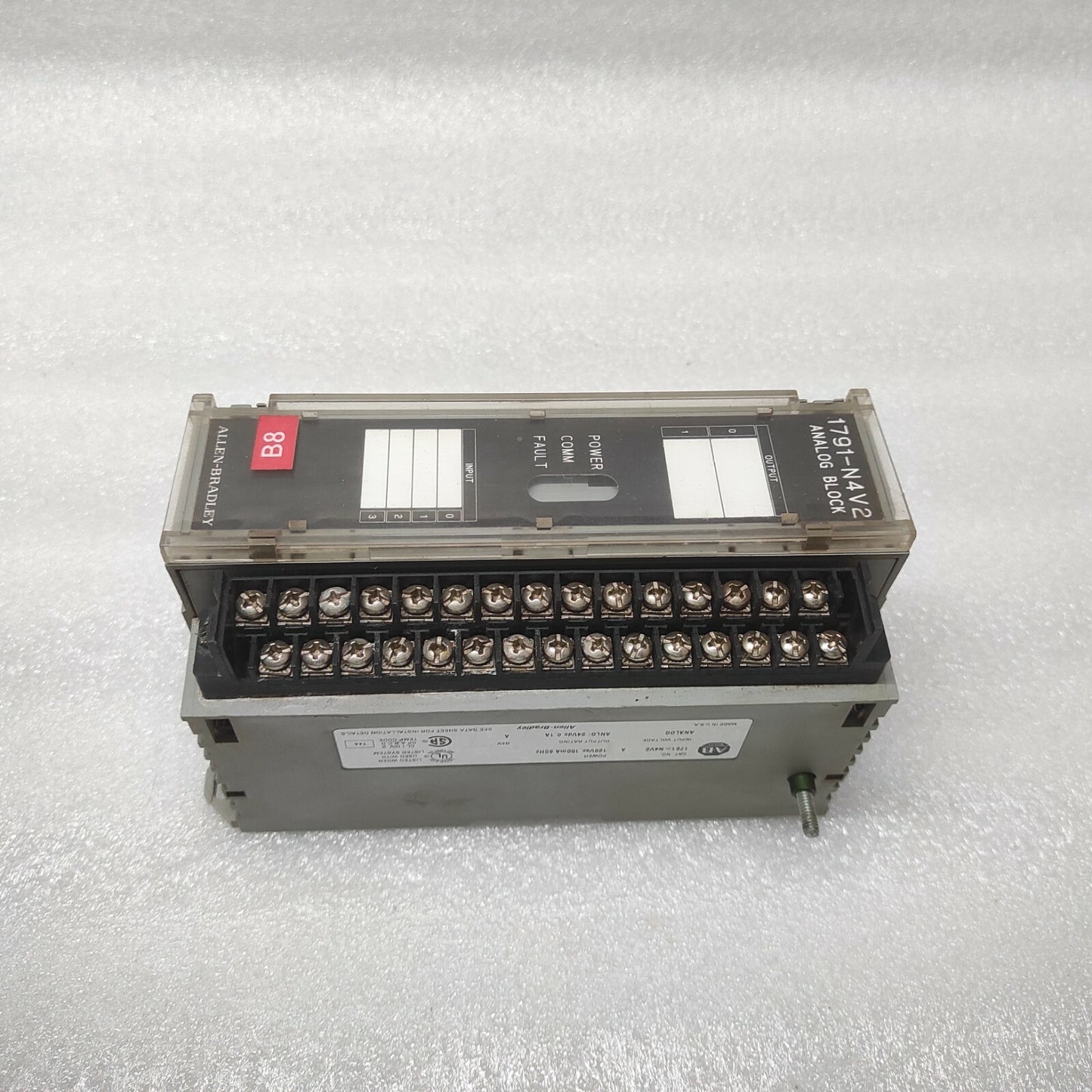 ALLEN BRADLEY CAT 1791-N4V2 ANALOG BLOCK 120VAC