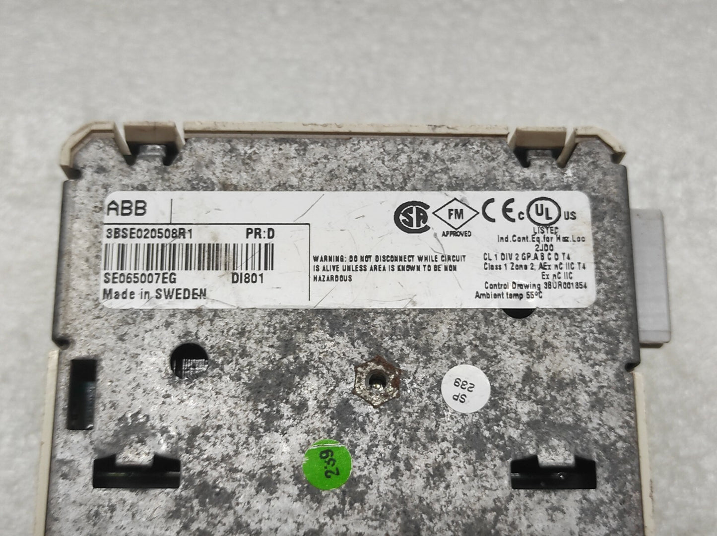 ABB DI801 3BSE020508R1 DIGITAL INPUT MODULE