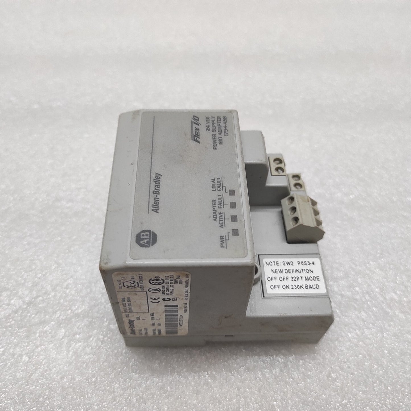 ALLEN BRADLEY CAT 1794-ASB FLEX I/O ADAPTER MODULE 96404877